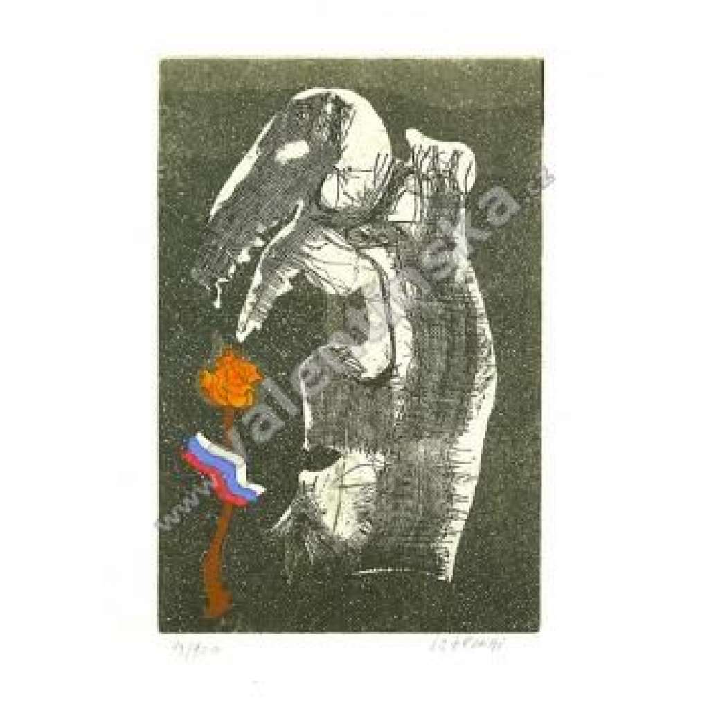 Krkavec, lept, podpis, Josef Istler