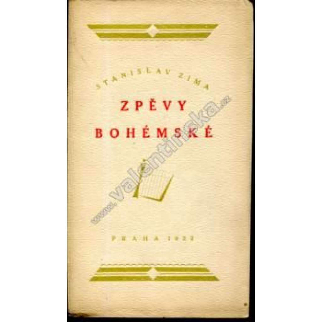 Zpěvy bohémské. Písně starého bohéma (poezie, satira)