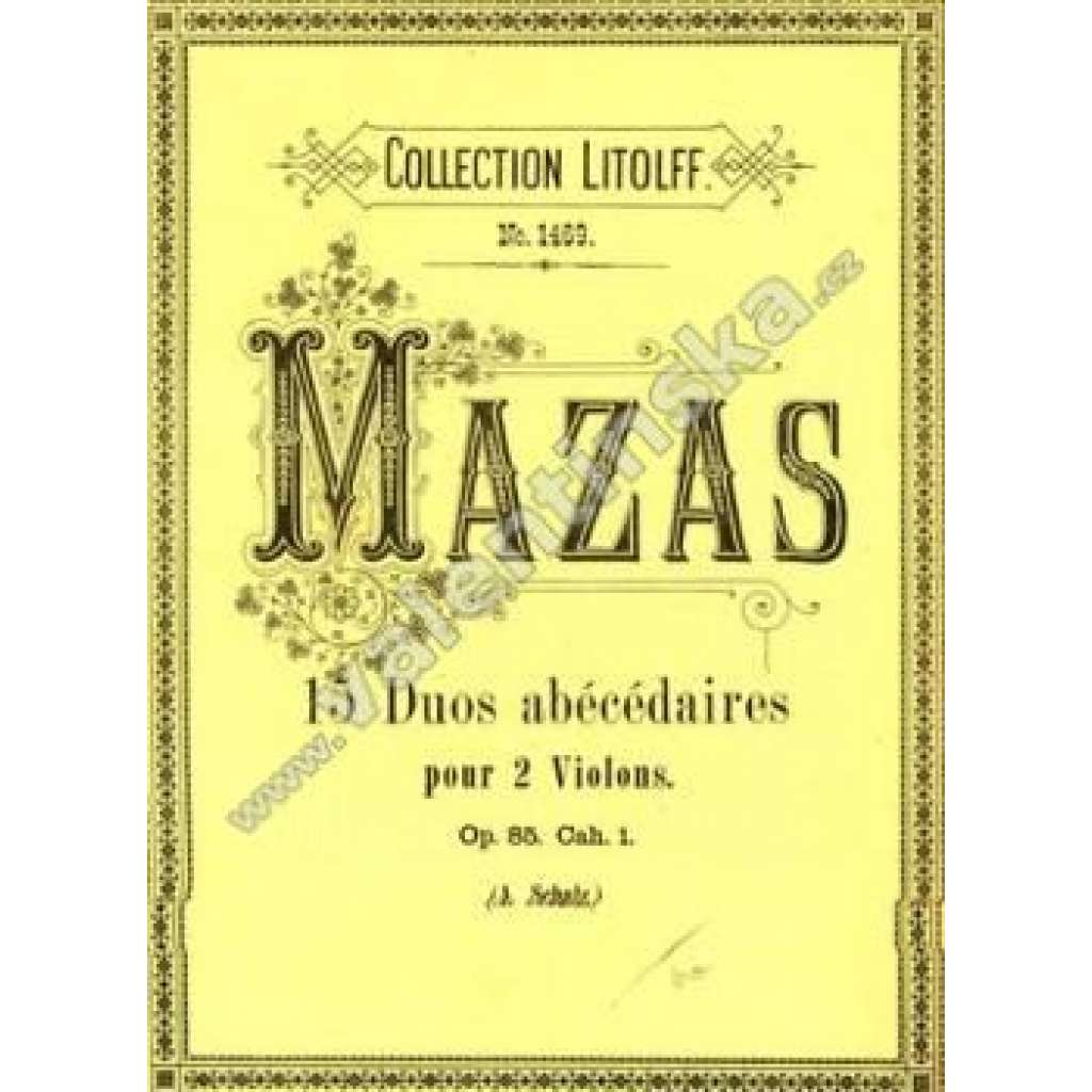 15 Duos abécédaires pour 2 Violons (noty, housle)