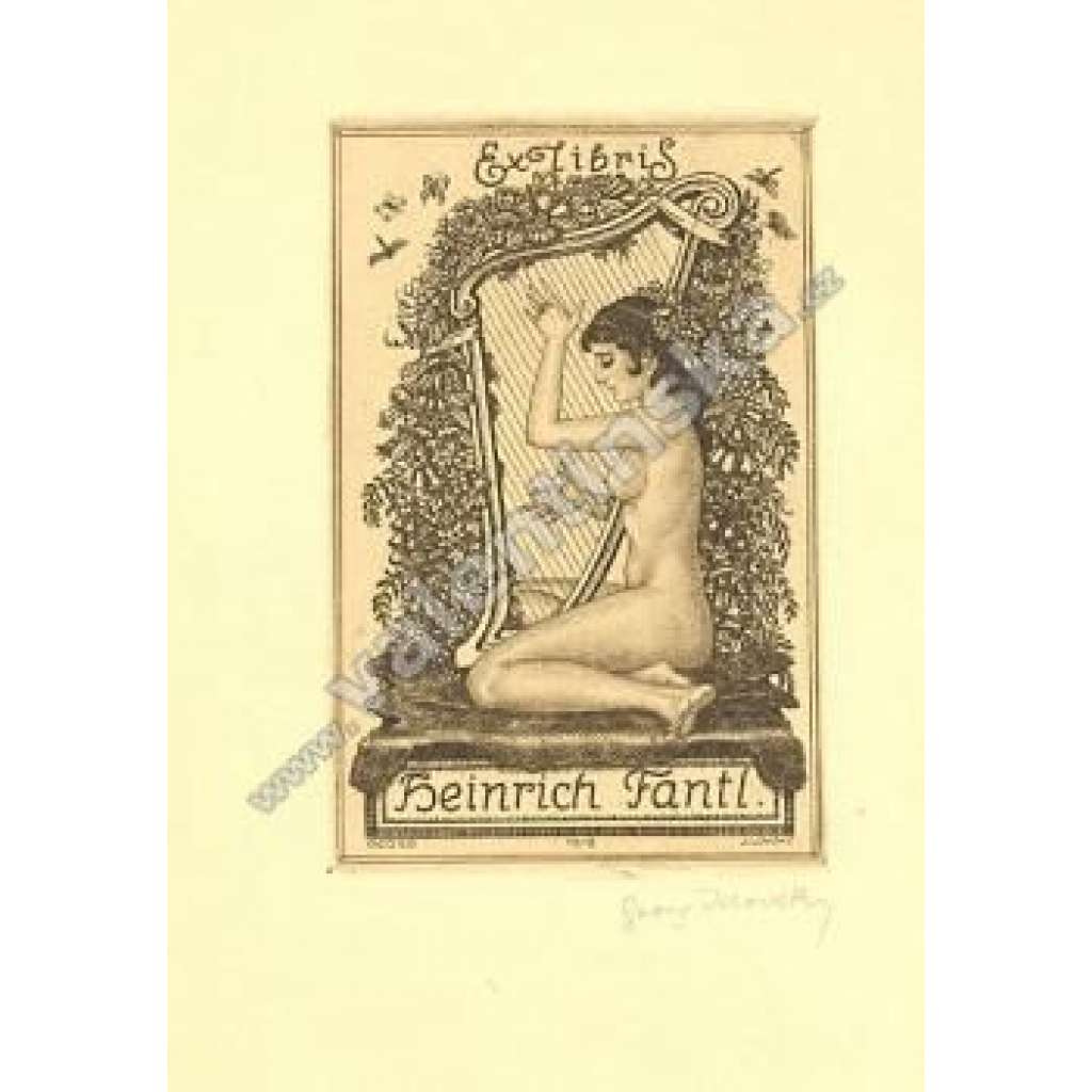 Georg Jilovsky (1884-1958) Ex-libris Heinrich Fantl