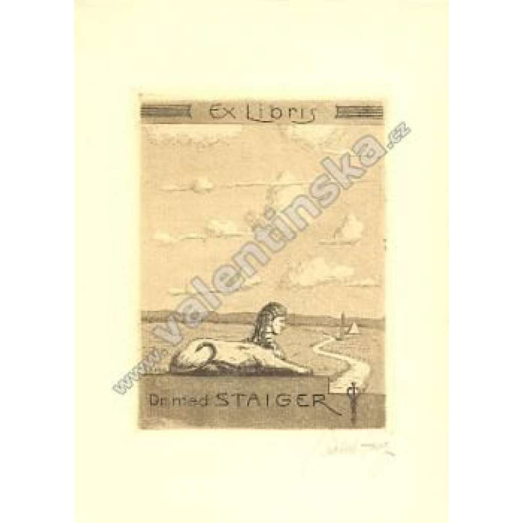 Robert Haag Ex-libris Staiger, Sfinga)