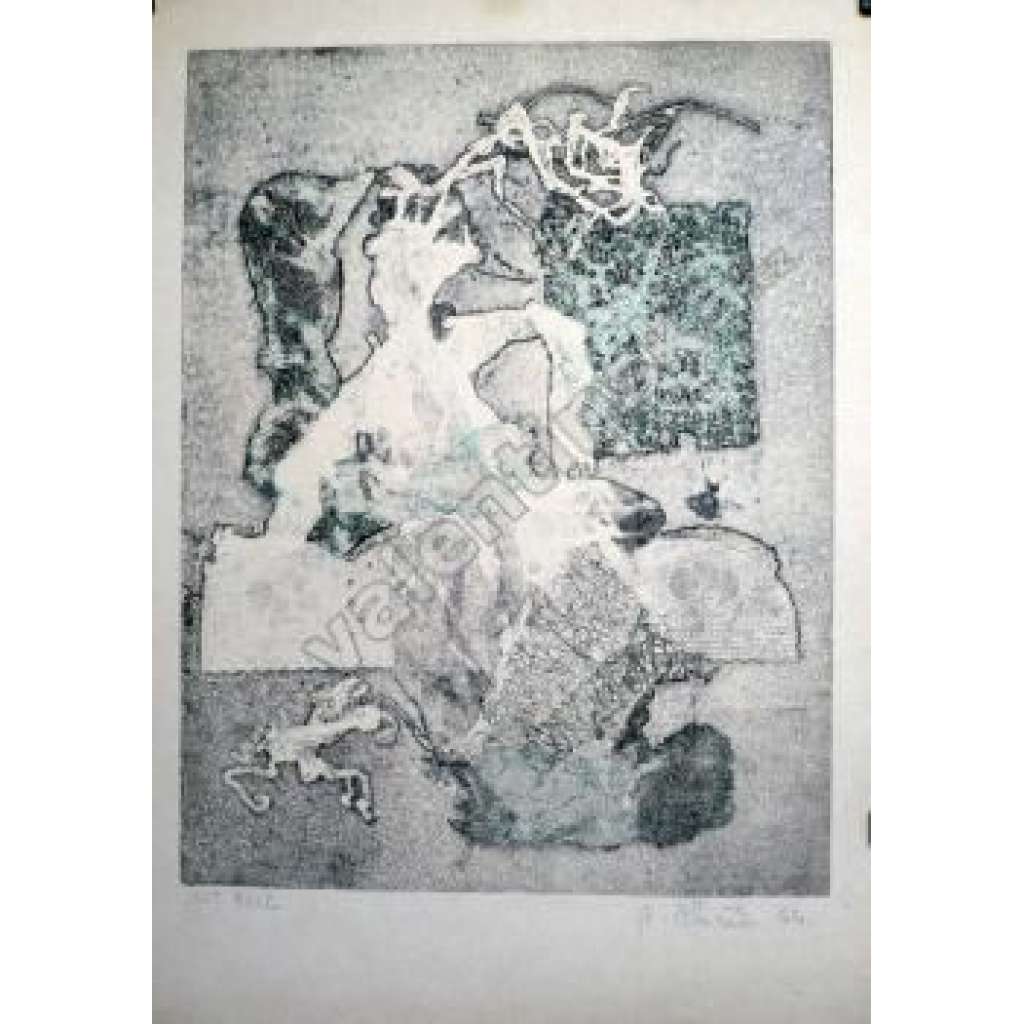 Svlékající se, kombinovaná technika, Bohumil Čížek (1913 - 1989)