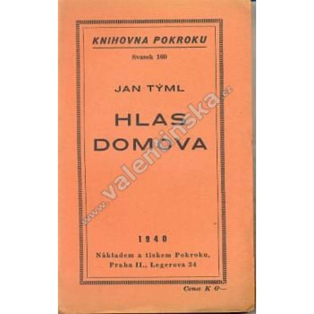 Hlas domova (edice: Knihovna Pokroku, sv. 160) [historie, cestopis, mj. České stopy v oblastech bílých pouští, V nejmenším díle světa, Z krajů nekonečných lesů až po Panamskou šíji)