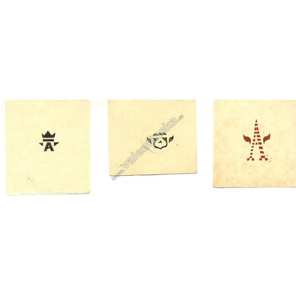 Tři iniciály (linoryt, 1954 Ludmila Jiřincová (1912 - 1994)