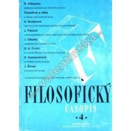 Filosofický časopis č. 4. Ročník 42/1994 (filozofie, mj. R. Klibansky - Německá universita ve třicátých letech; Jak podle Wittgensteina skončit s filosofováním?; Hermeneutika vznikajícího bytí; J. Šmajs - Evoluční ontologie)