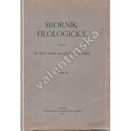 Sborník filologický, sv. IX. (1931)