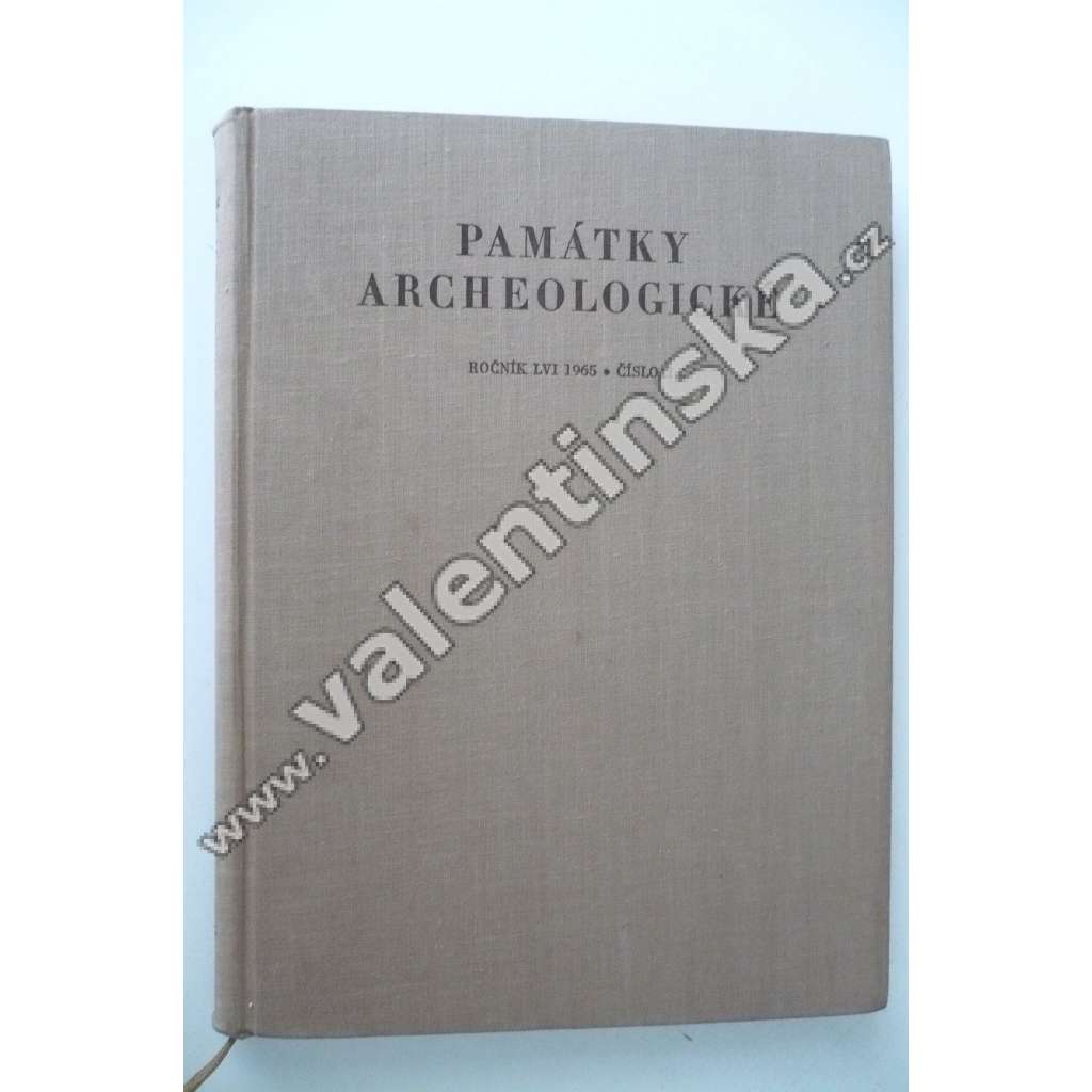 Památky archeologické, ročník LVI 1965, č.2 (časopis, archeologie, mj. M. Zápotocký - Slovanské osídlení na Litoměřicku; E. Neustupný - Hrob z Tušimic; D. Koutecký - Neolitický dům z Vikletic)