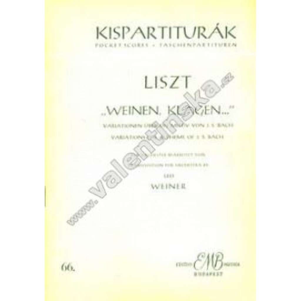 Weinen, Klagen (noty, orchestr)
