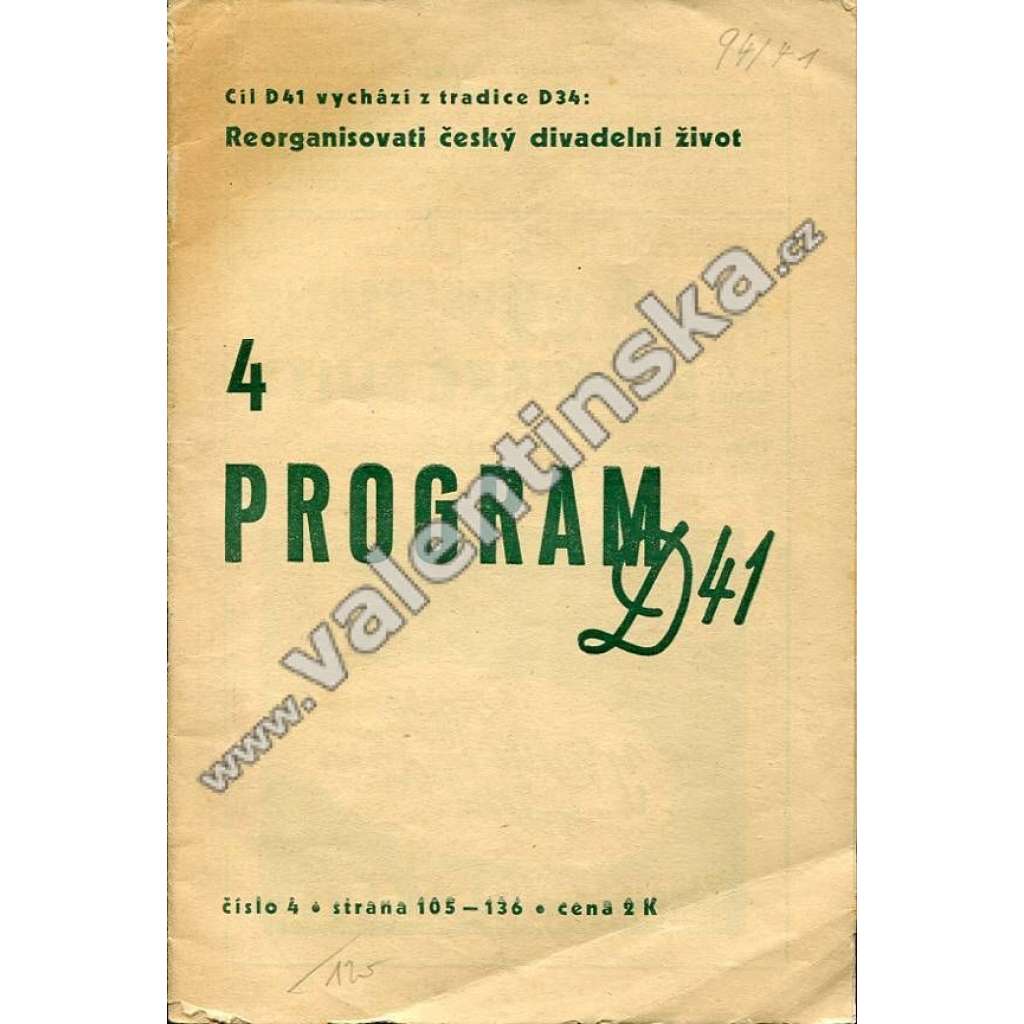 Program D41, číslo 4 (1940)