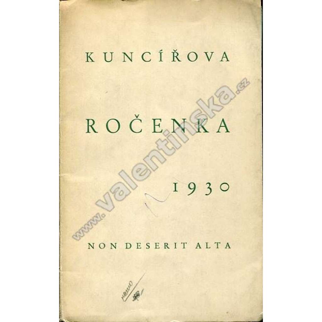 Kuncířova ročenka, 1930