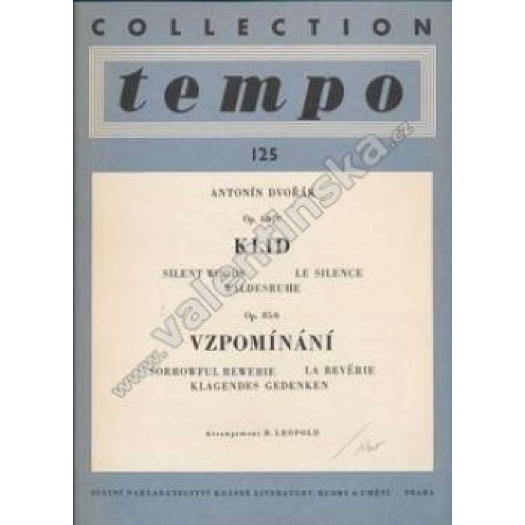 Klid * Vzpomínání.   Small orchestra