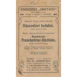 Názvosloví hudební ( Knihovna "Smetany" č.4) (hudební slovník, hudba, italsko-česko-německý slovník)