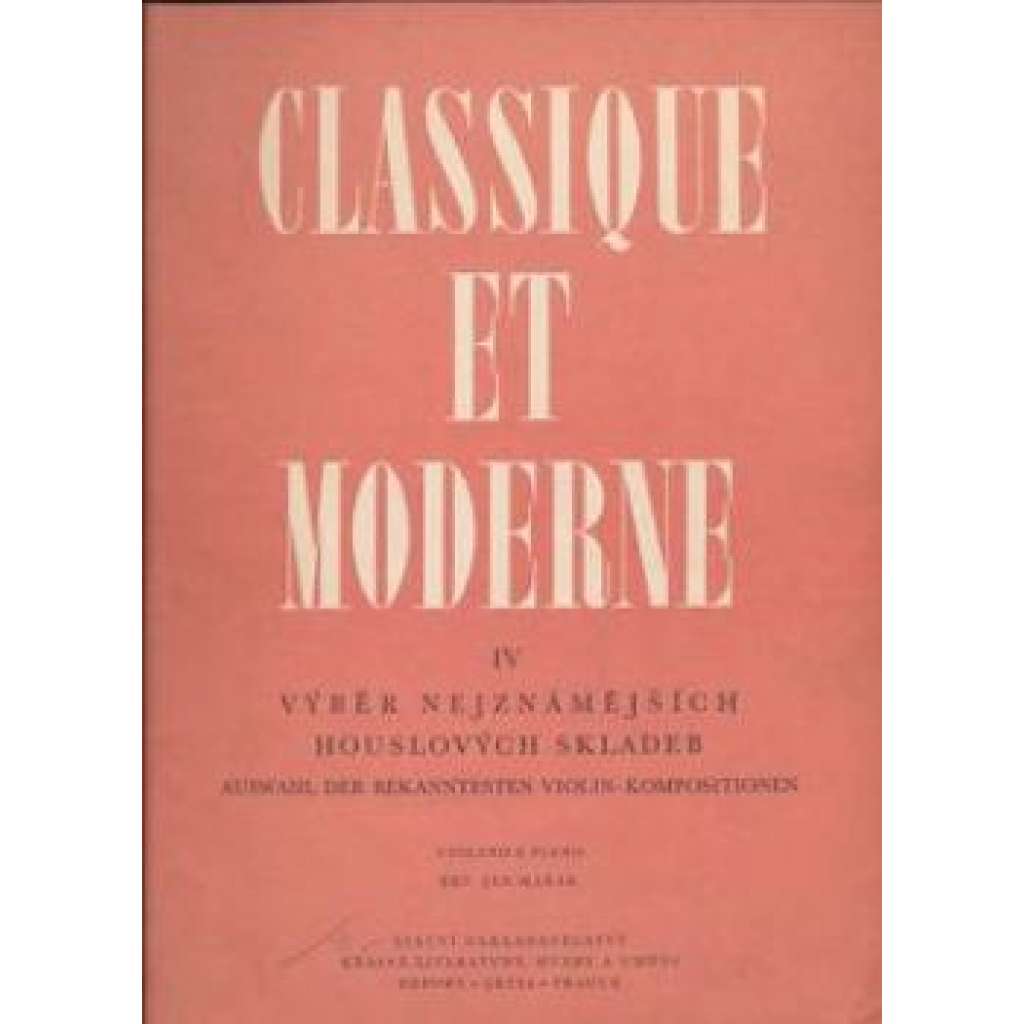 Classique et moderne IV.