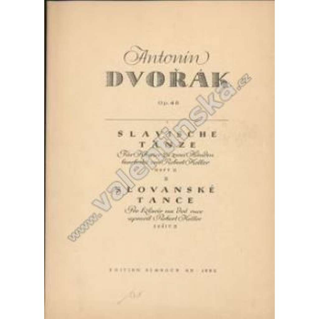 Slovanské tance Op.46, sešit II.