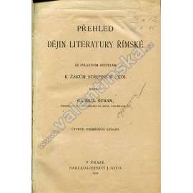 Přehled dějin literatury římské