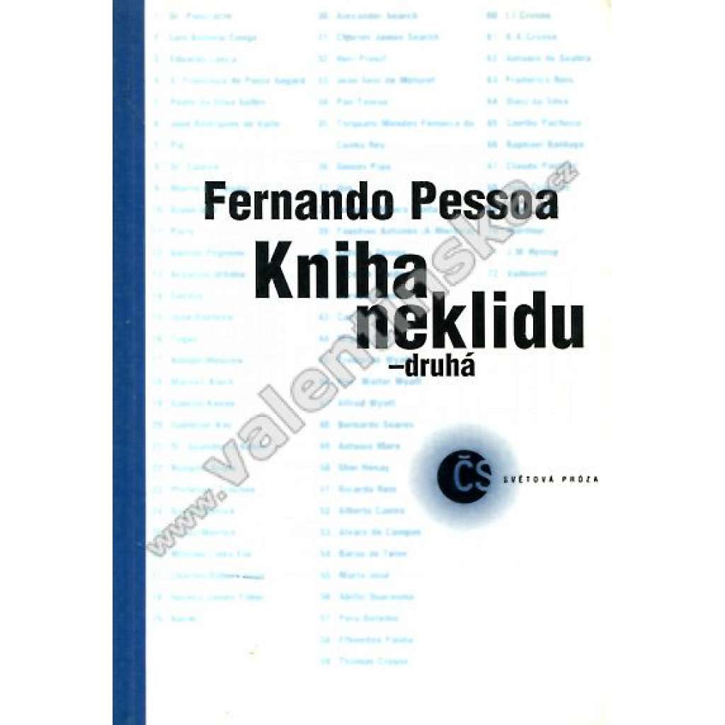 Kniha neklidu - druhá (edice: Světová próza, sv. 1) (eseje, literární věda)