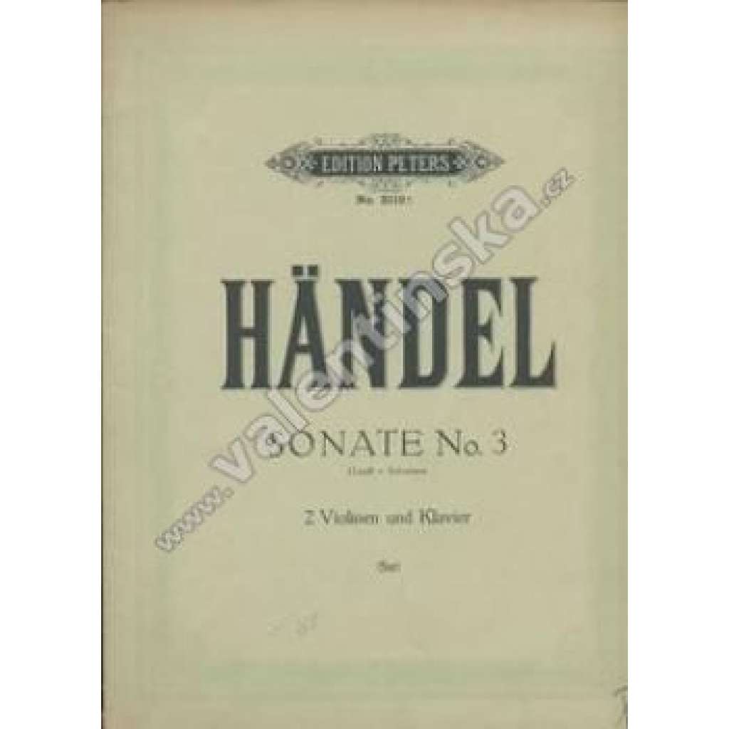 Sonate No.3 G. F. Händel (sonáta  2 housle a klavír)