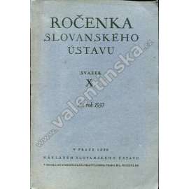Ročenka Slovanského ústavu, 1937 (sv. X.)