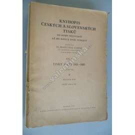 Knihopis českých a slovenských tisků II - část VII (seš.188-197)(vyd. r. 1957) [soupis starých českých knih]