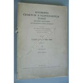Knihopis českých a slovenských tisků II - část VI (seš.172-181)(vyd. r. 1955)[soupis starých českých knih]