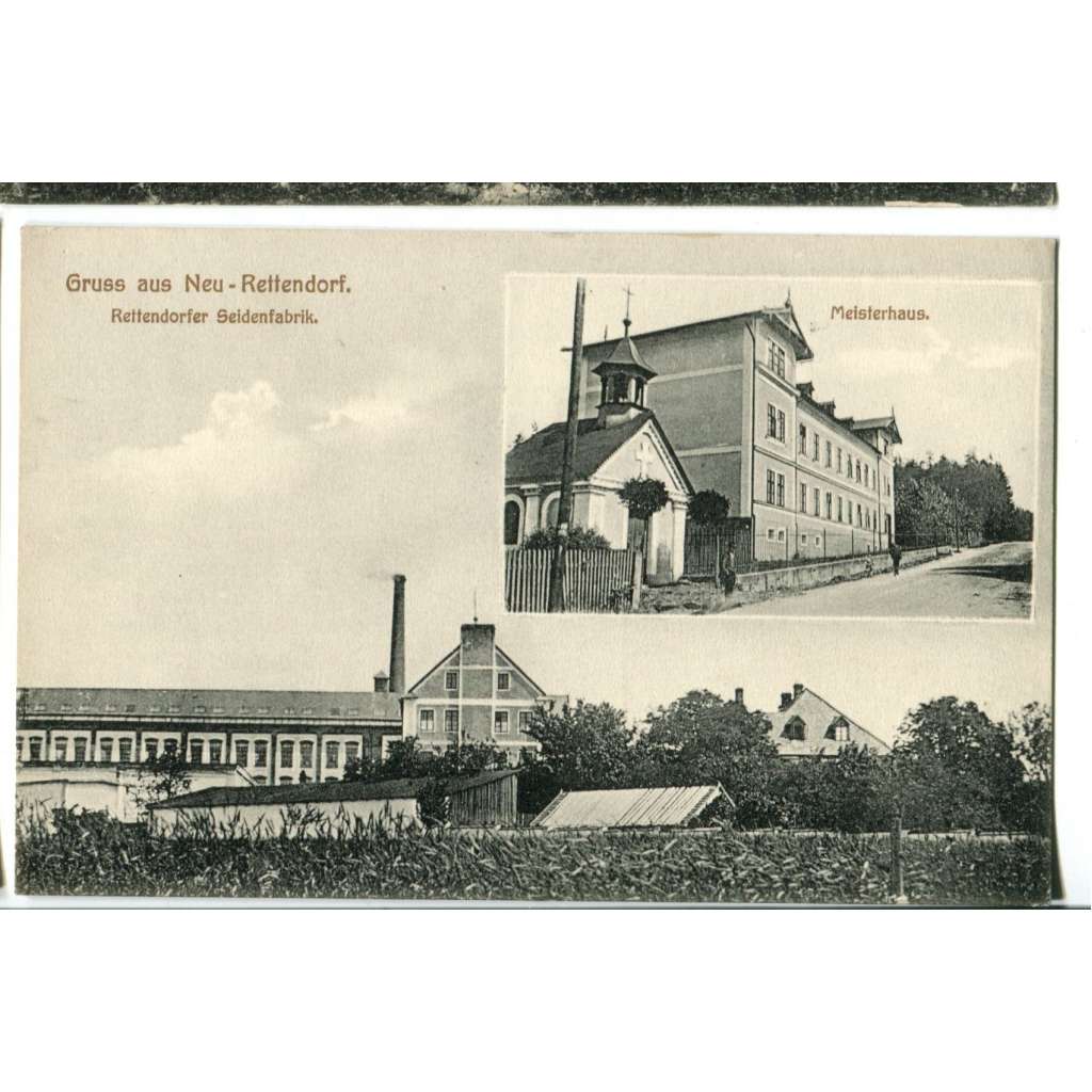 Nové Kocbeře, továrna na textil, tkalcovna, Dvůr Králové, Trutnov, Neu Rettendorf