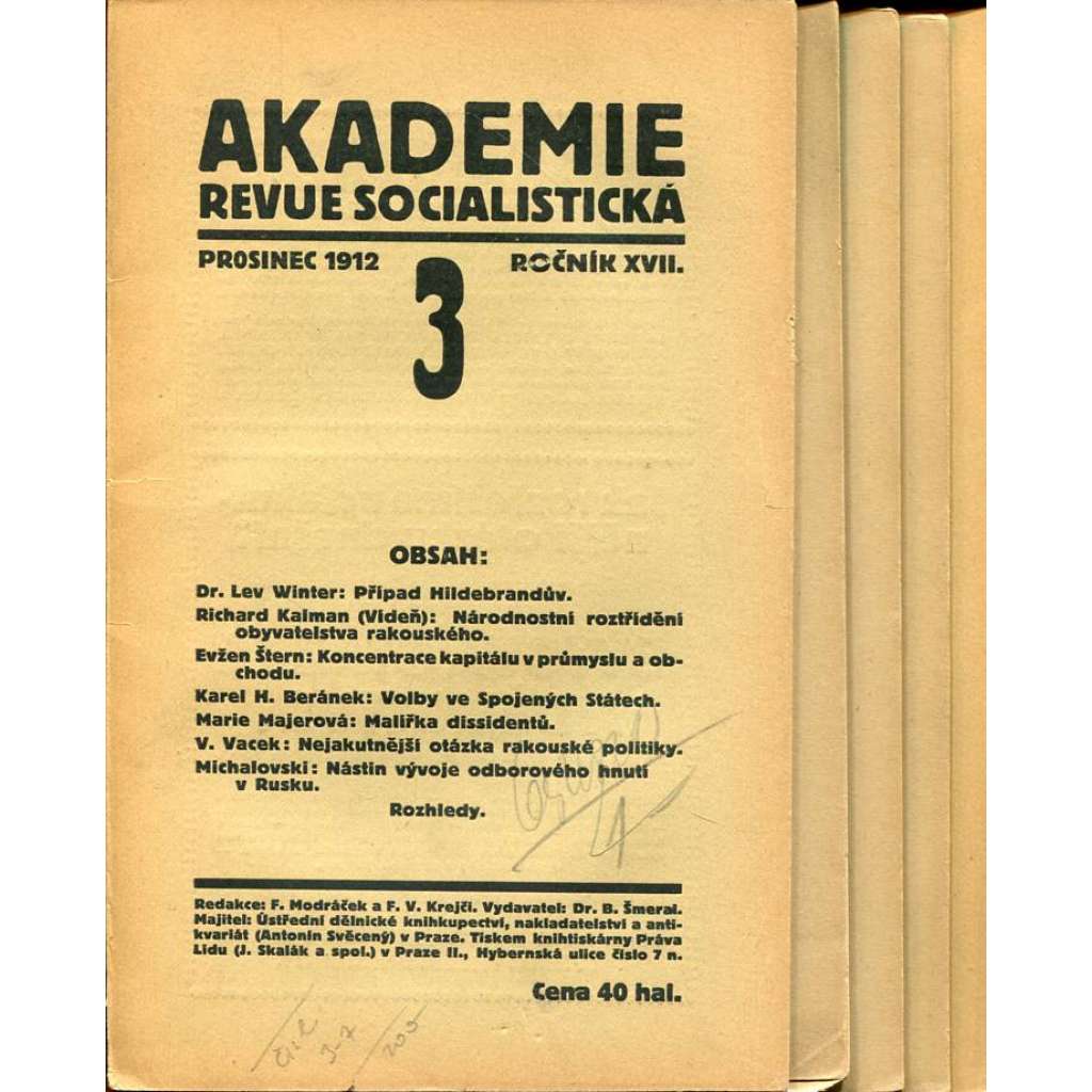 Akademie, r. XVII. (1912-13), čísla 3-7