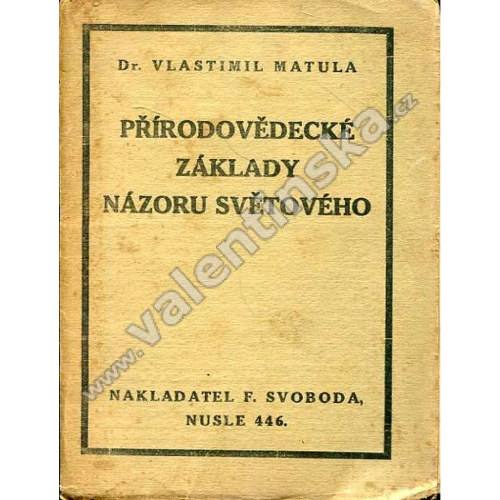 Přírodovědecké základy názoru světového
