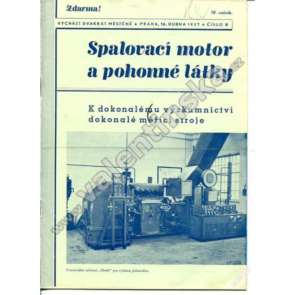 ČASOPIS SPALOVACÍ MOTOR A POHONNÉ LÁTKY IV/8