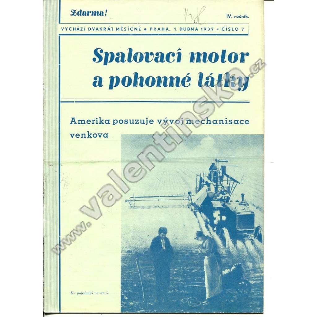 ČASOPIS SPALOVACÍ MOTOR A POHONNÉ LÁTKY IV/7