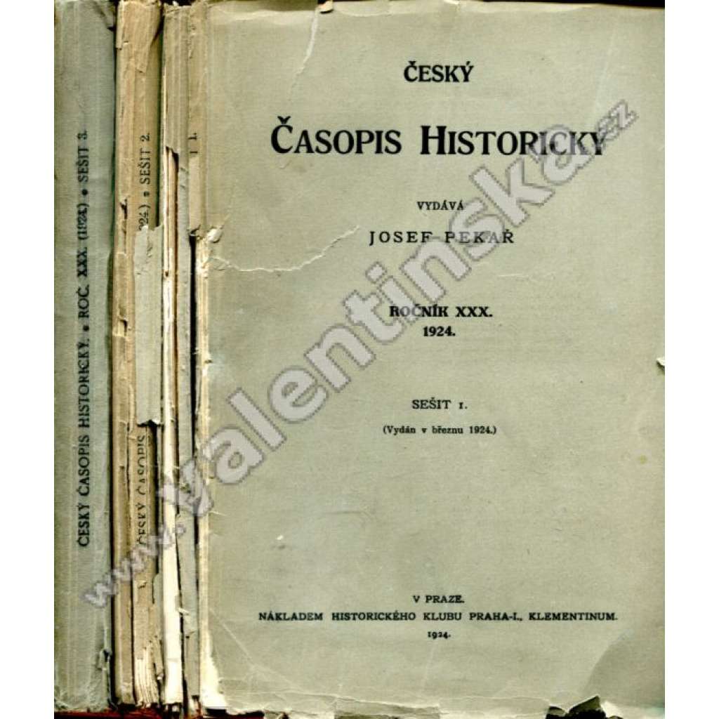 Český časopis historický,roč. XXX, sešit 1.-3,1924