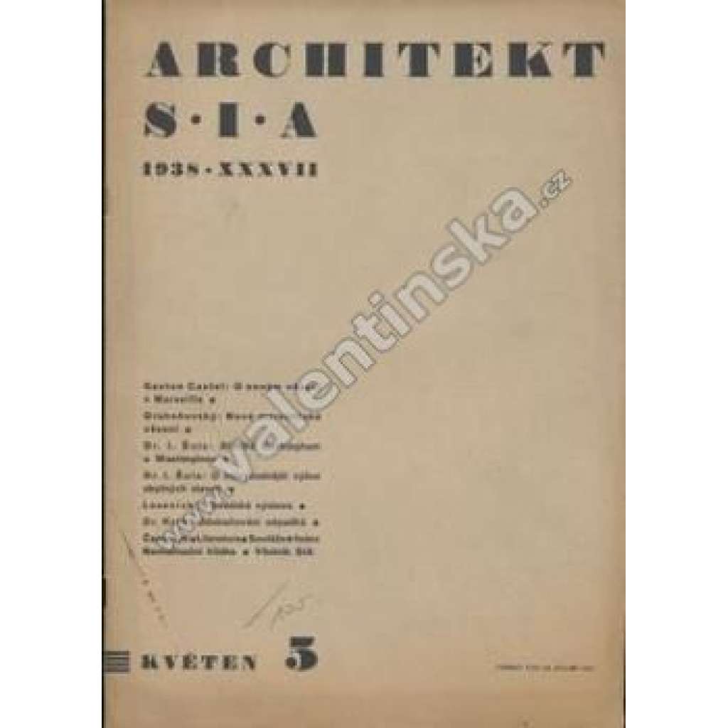 Architekt S.I.A, ročník 1938 - květen 5