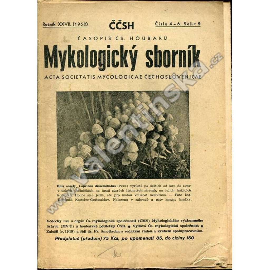 ČČSH - Mykologický sborník, 4-6/1950