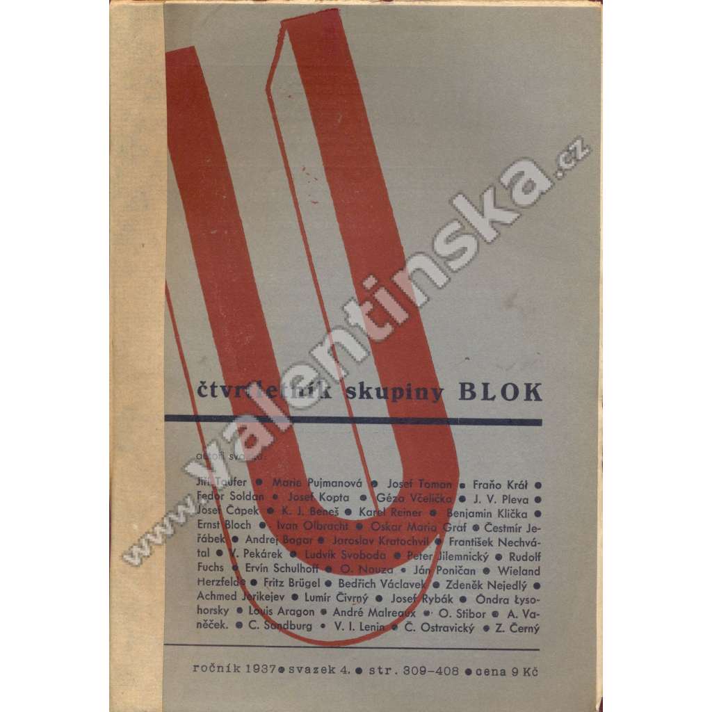 U: Čtvrtletník skupiny Blok, 4/1937