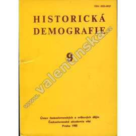 Historická demografie, 9 (1985) (časopis, historie, mj. Příčiny úmrtí obyvatelstva ostravské průmyslové oblasti v 19. stol, K některým aspektům populačního vývoje beskydské pasekářské obce Čeladná)
