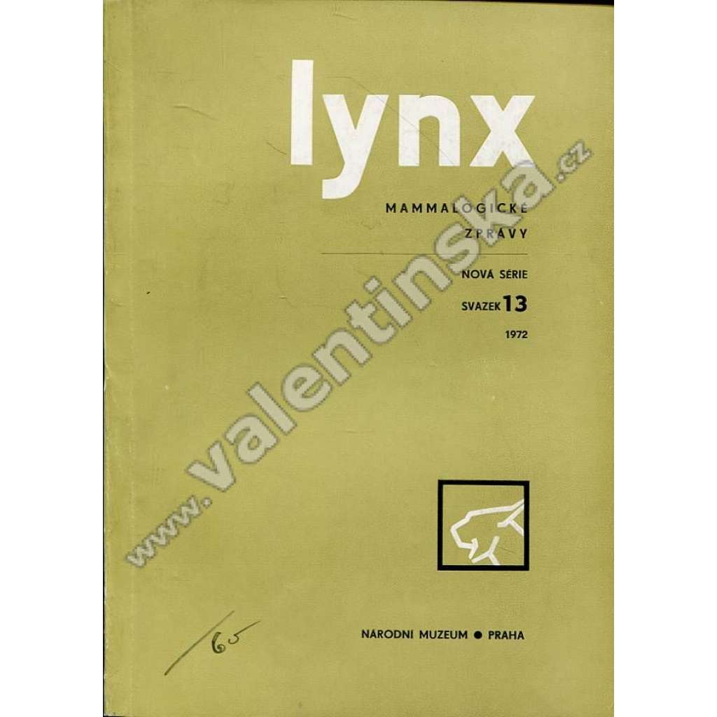 Lynx: Mammalogické zprávy, 13/1972