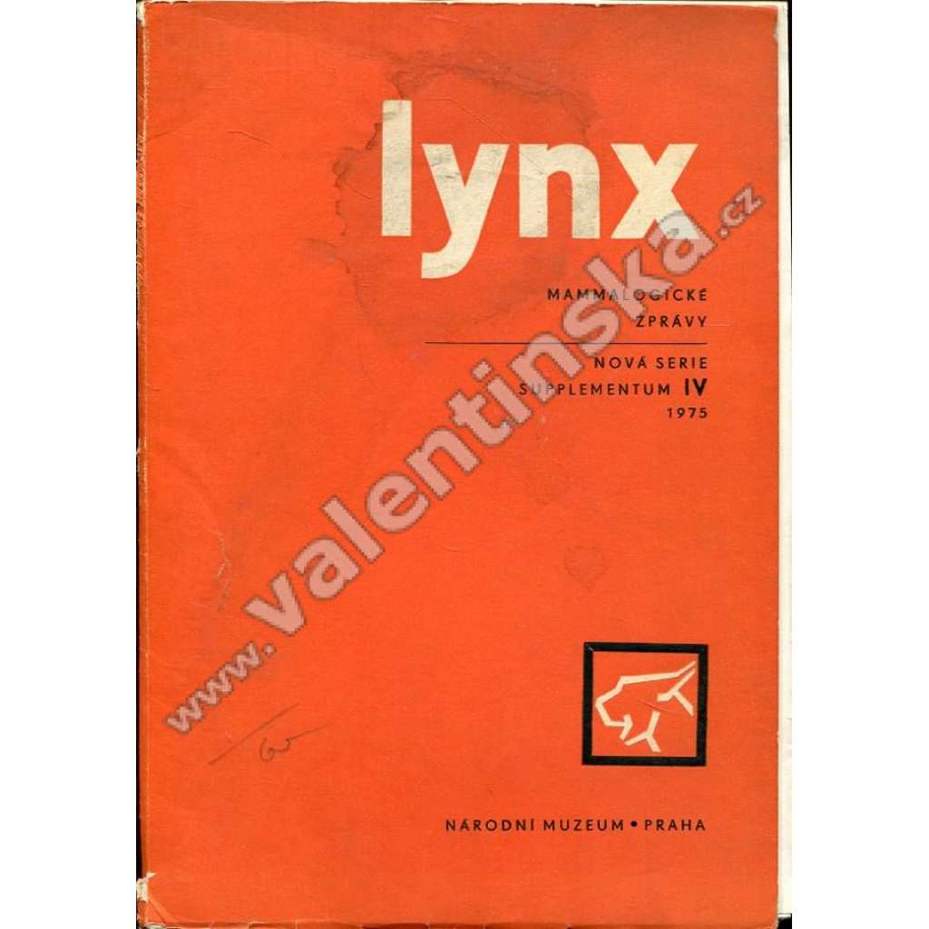 Lynx: Mammalogické zprávy - supplementum IV/1975