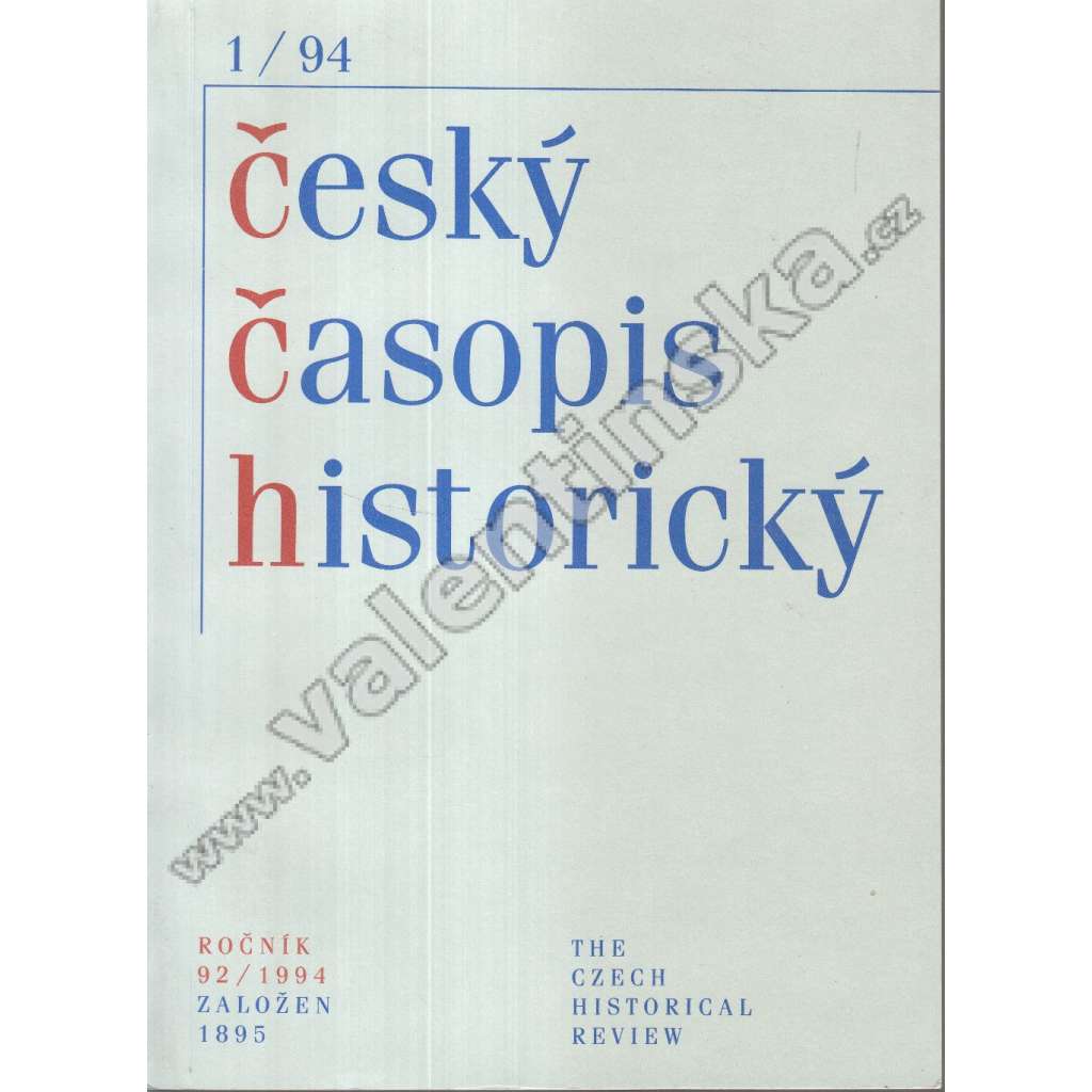 Český časopis historický, roč.92/1994, 1/94