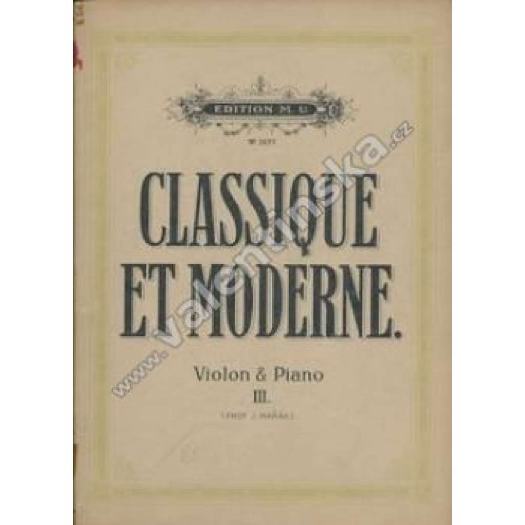 Classique et moderne III.