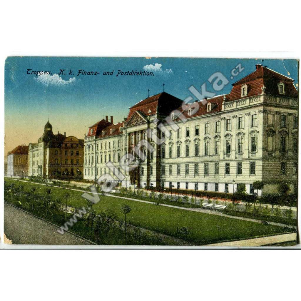Opava, Troppau, poštovní ředitelství