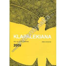 Klapalekiana, vol. 45. (2009) - supplementum
