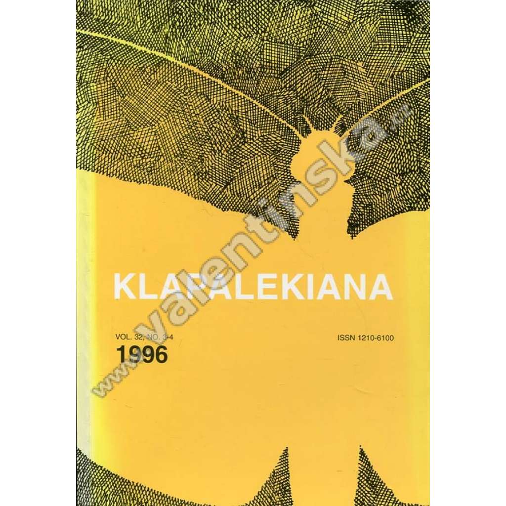 Klapalekiana, vol. 32, no. 3-4 (1996)