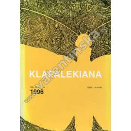 Klapalekiana, vol. 32, no. 3-4 (1996)