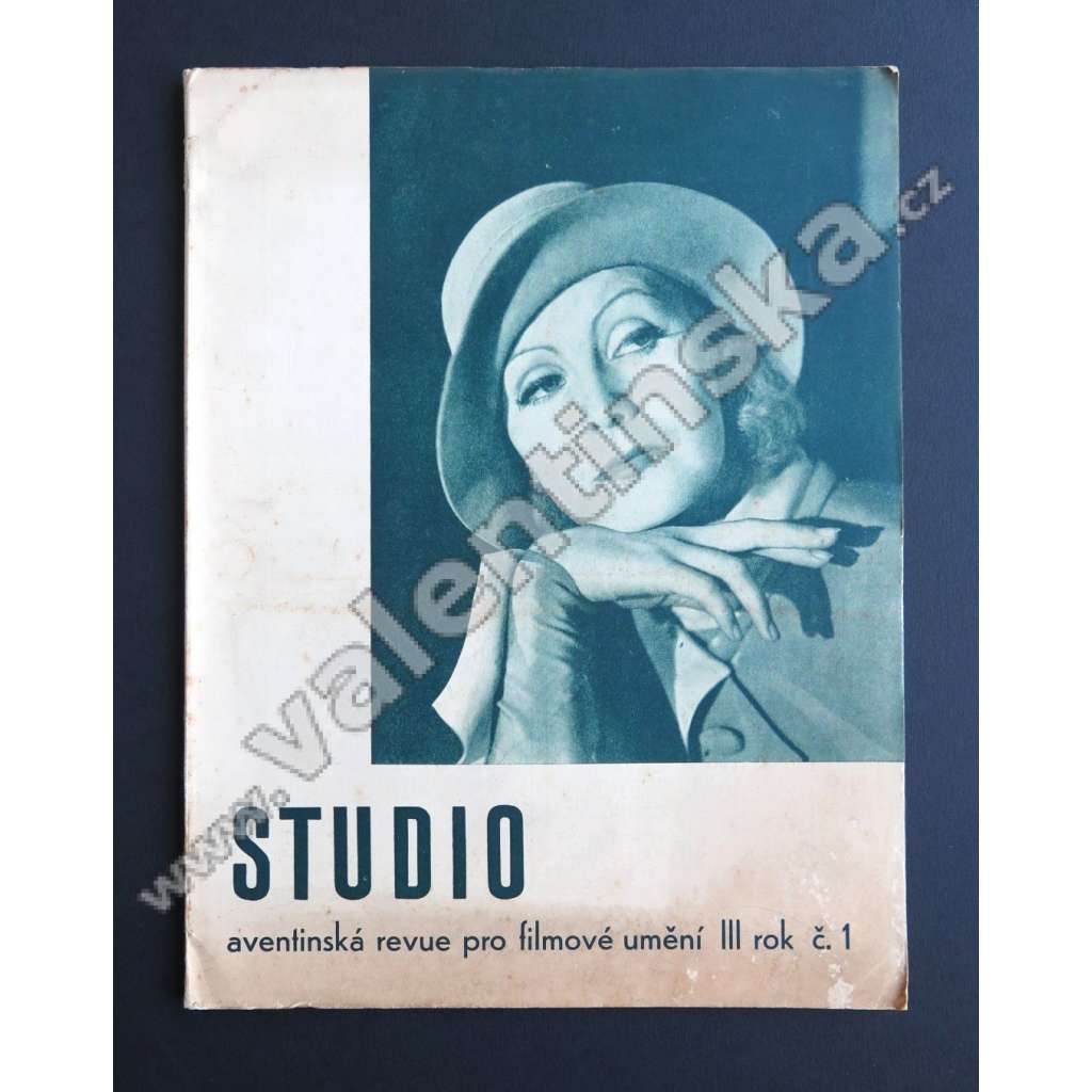 STUDIO 1/III, 1931-32. Aventinská filmová revue (časopis, film, mj. i Greta Garbo, Marlene Dietrich, Jarmila Novotná, Anny Ondráková)