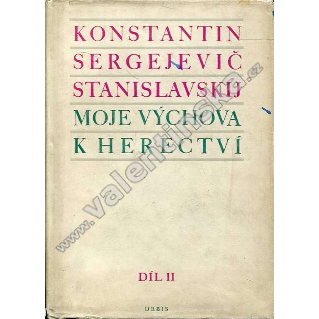 Moje výchova k herectví, II. díl Moje výchova k herectví, II. díl