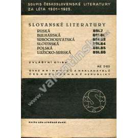 Soupis československé literatury za léta 1901-1925: Slovanské literatury.