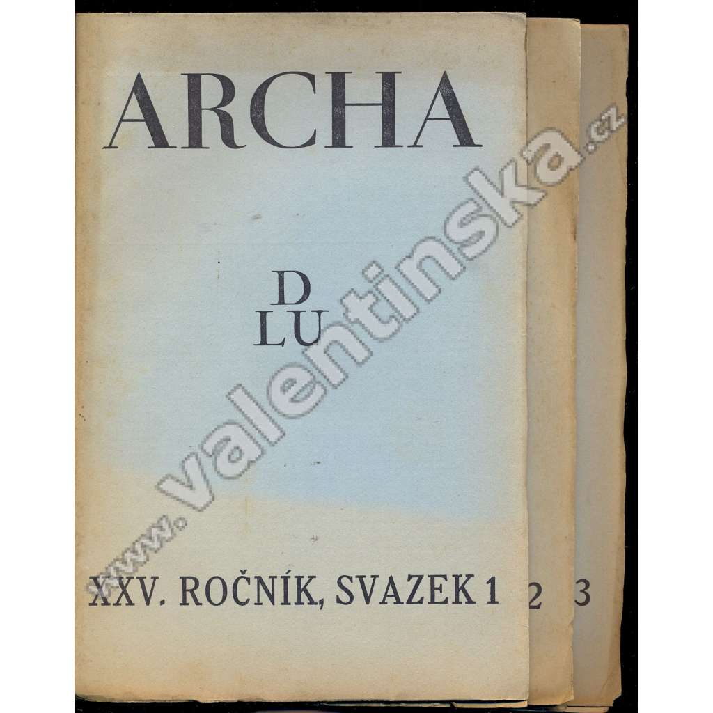 Archa: Revue pro literaturu..., r. XXV. (1937)