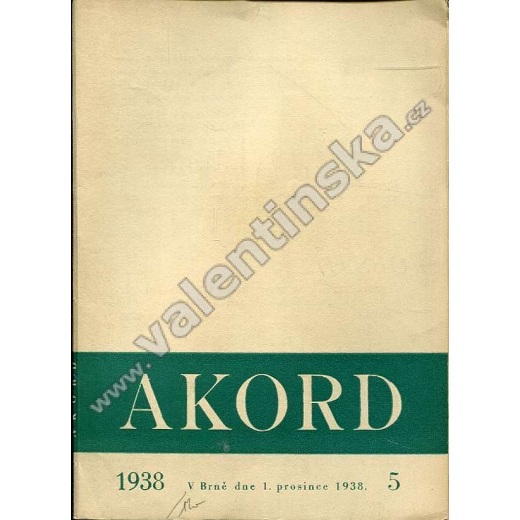 Akord, 5/1938 (prosinec 1938)