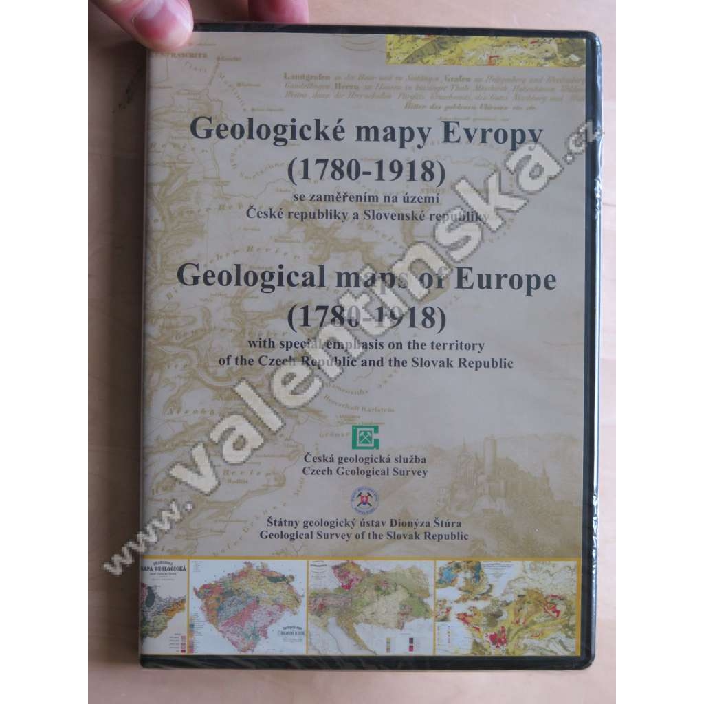 Geologické mapy Evropy (1780-1918) - DVD - ROM-geologická mapa