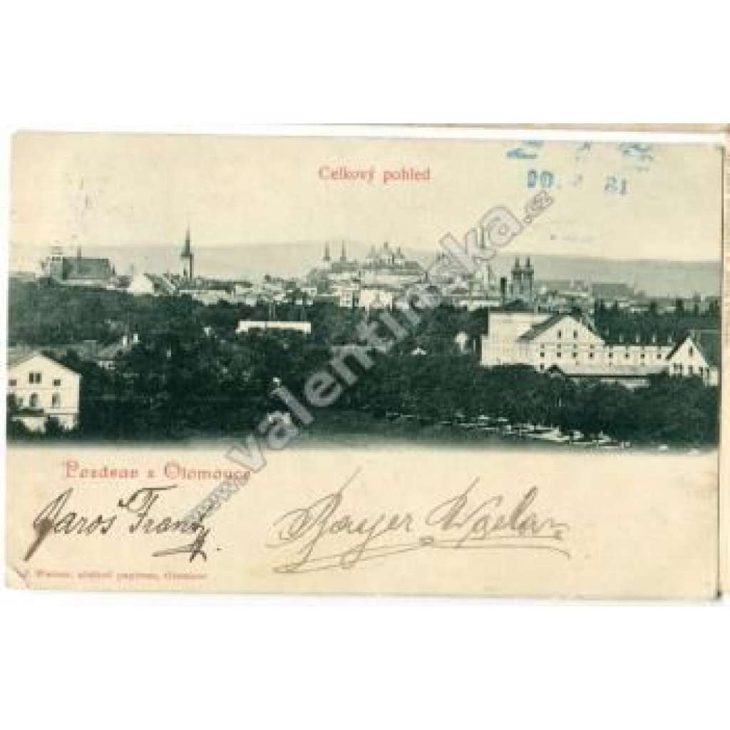 Olomouc, vpravo továrna, sladovna nebo pivovar